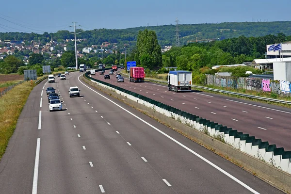 Aubergenville France May 2020 Motorway — стоковое фото