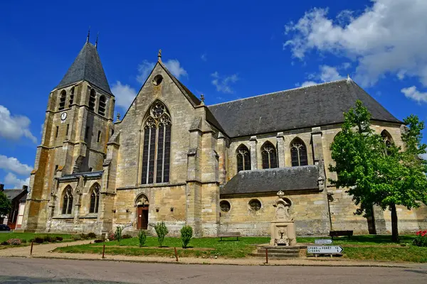 Ecouis França Julho 2015 Igreja Colegiada Construída Entre 1310 1313 — Fotografia de Stock