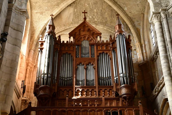 Poissy Frankrike Maj 2020 Orgel Den Kollegiala Kyrkan — Stockfoto