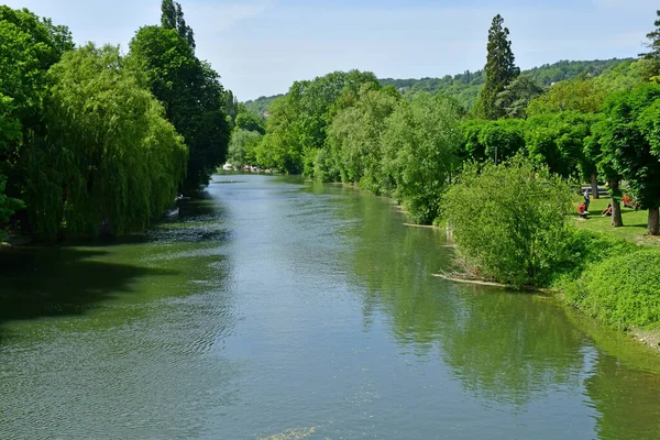 Vaux Sur Seine Francja Maja 2020 Malownicza Wioska Pobliżu Sekwany — Zdjęcie stockowe