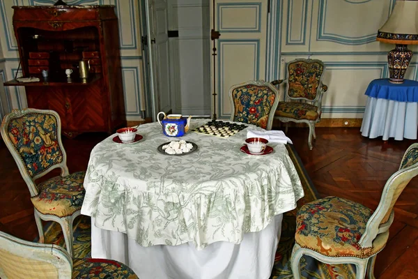 Chaussy Villarceaux France June 2020 Living Room Historical 18Th Century — Stock Photo, Image