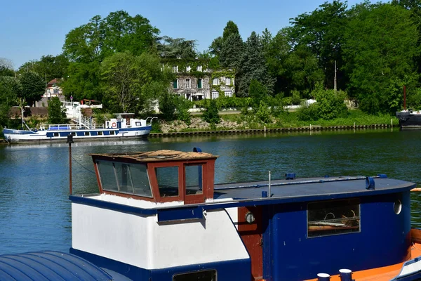 Triel Sur Seine Francia Giugno 2020 Riva Della Senna — Foto Stock