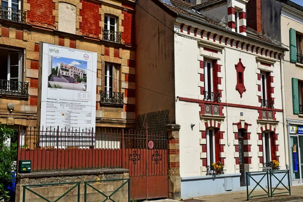 Vaux Sur Seine France May 2020 Property Developer Sign Main — стоковое фото