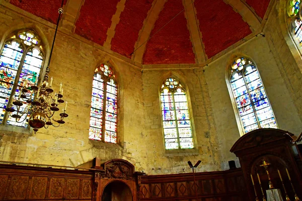 Ecouis Γαλλία Ιούλιος 2015 Κολλεγιακή Εκκλησία Χτίστηκε Μεταξύ 1310 Και — Φωτογραφία Αρχείου