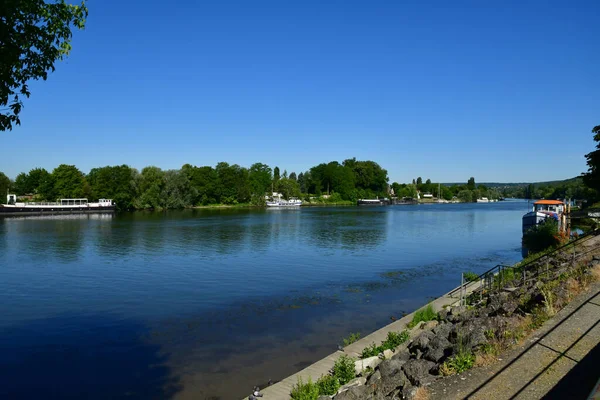 Triel Sur Seine Frankrike Juni 2020 Floden Seine — Stockfoto