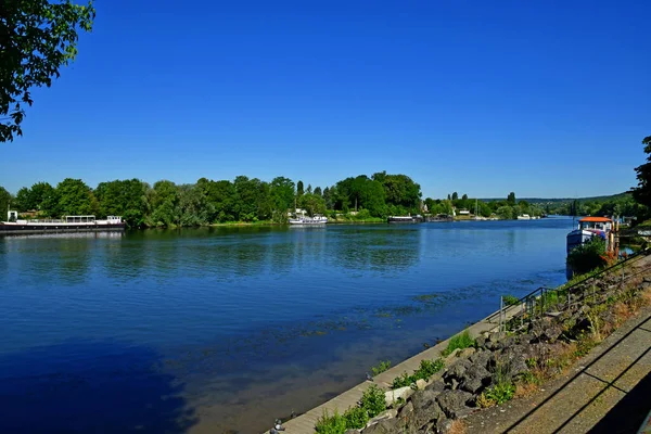 Triel Sur Seine Frankrike Juni 2020 Floden Seine — Stockfoto