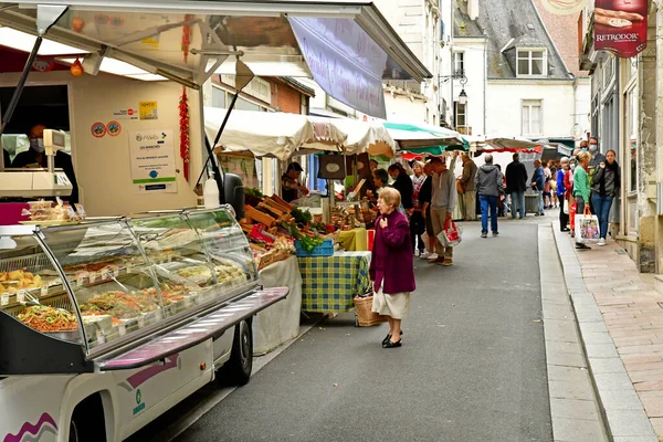 Loches France July 2020 Ринок — стокове фото