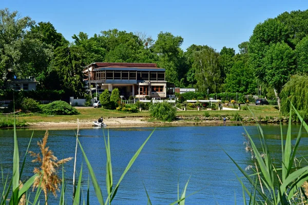 Triel Sur Seine França Junho 2020 Ribeira Sena — Fotografia de Stock