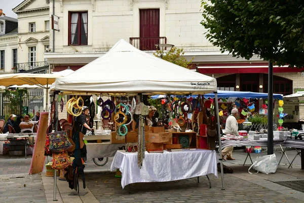 Loches 프랑스 July 2020 Market — 스톡 사진