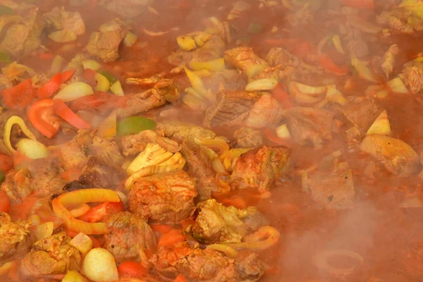 Loches Franța Iulie 2020 Carne Vită Legume — Fotografie, imagine de stoc