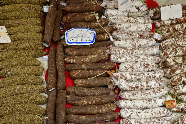 Loches France Juillet 2020 Saucisson Marché — Photo