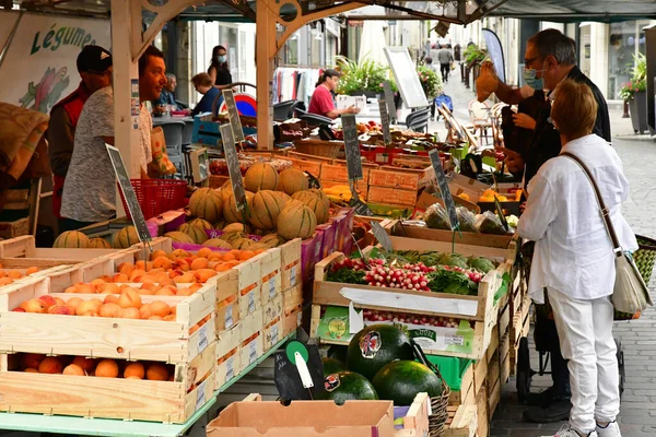 Loches Frankrike Juli 2020 Frukt Och Grönsaker Marknaden — Stockfoto