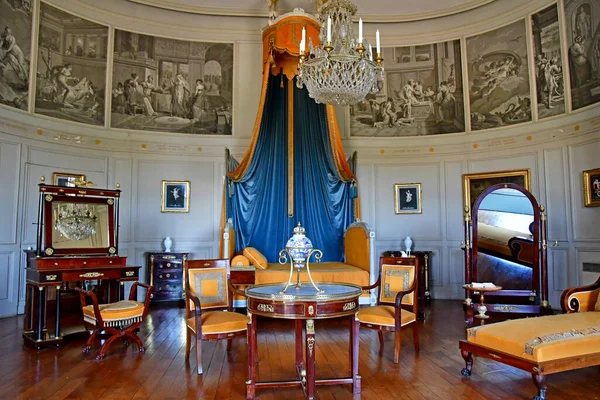 法国瓦伦凯 2020年7月13日 西班牙国王在塔列朗城堡的卧室 — 图库照片