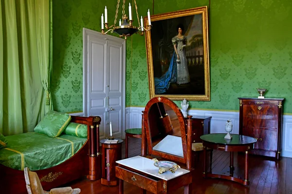Valencay Franciaország 2020 Július Dino Hercegnő Hálószobája Talleyrand Kastélyában — Stock Fotó