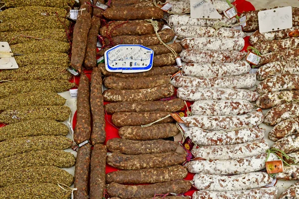 Loches France Juillet 2020 Saucisson Marché — Photo