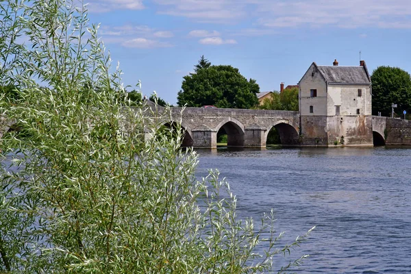 Montrichard Francia Julio 2020 Río Cher Puente — Foto de Stock