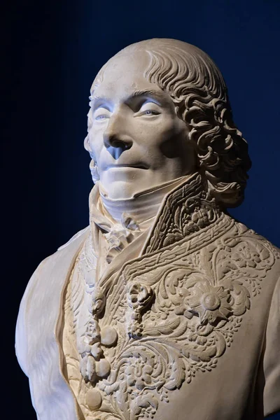 Valencay França Julho 2020 Busto Talleyrand Castelo — Fotografia de Stock