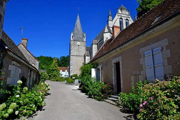 Chedigny France July 2020 Flowered Village Chedigny Summer — Stock Photo, Image