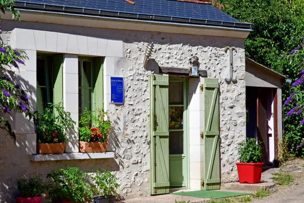 Chedigny France July 2020 Flowered Village Chedigny Summer — стоковое фото