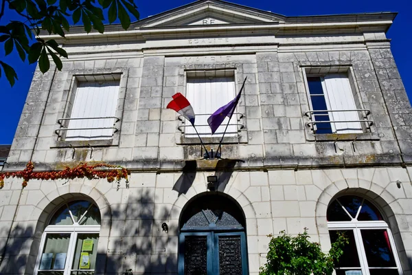 Chedigny França Julho 2020 Prefeitura Aldeia Florescida Chedigny Verão — Fotografia de Stock