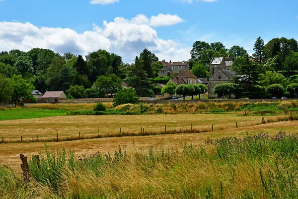 Buhy Francia Luglio 2020 Pittoresco Villaggio Estate — Foto Stock