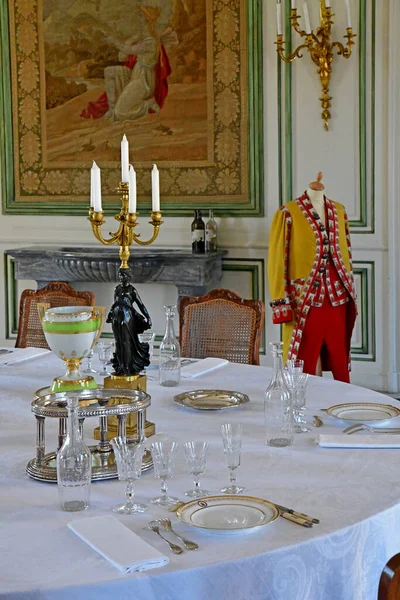 Valencay Francia Luglio 2020 Sala Pranzo Del Castello Talleyrand — Foto Stock