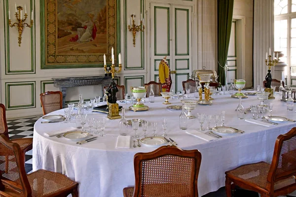 Valencay Fransa Temmuz 2020 Talleyrand Kalesindeki Yemek Odası — Stok fotoğraf
