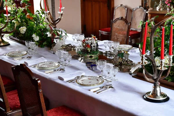 Cere Ronde Francia Luglio 2020 Sala Pranzo Del Castello Medievale — Foto Stock