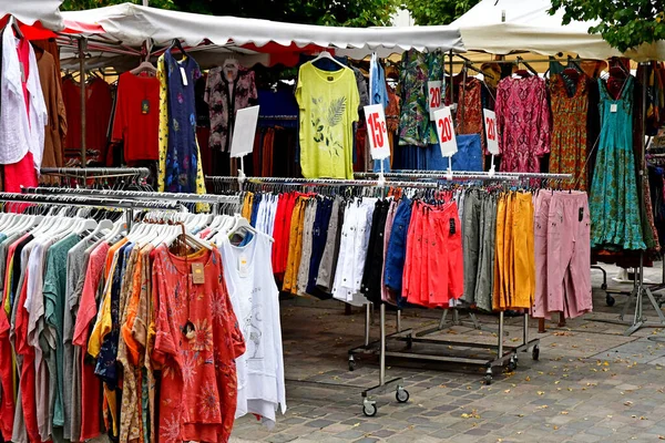 Loches France July 2020 Cloth Market — стоковое фото