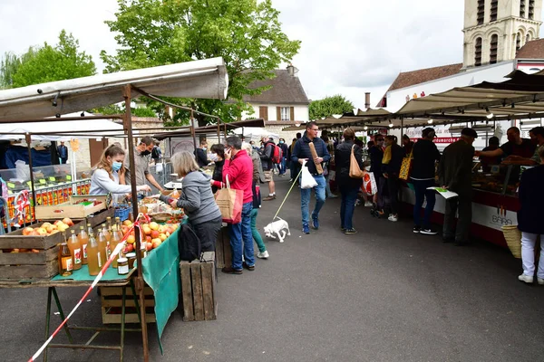 Verneuil Sur Seine Frankrike Juni 2020 Marknaden — Stockfoto