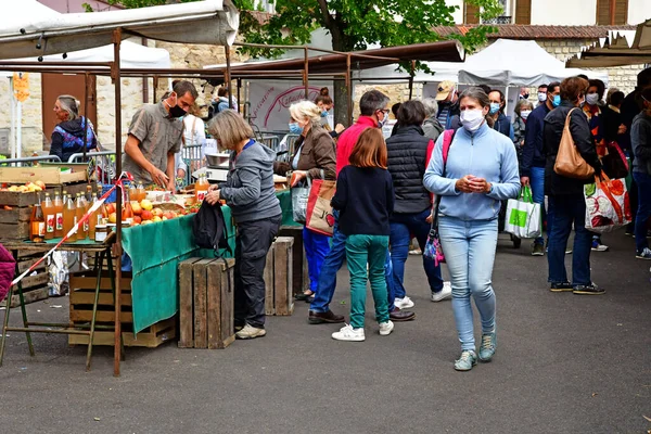 Verneuil Sur Seine Γαλλία Ιούνιος 2020 Αγορά — Φωτογραφία Αρχείου