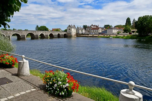 Montrichard Francia Julio 2020 Río Cher Puente —  Fotos de Stock