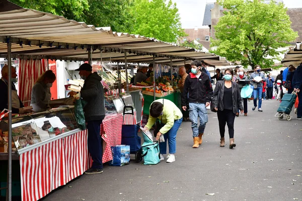 Verneuil Sur Seine Frankreich Juni 2020 Der Markt — Stockfoto