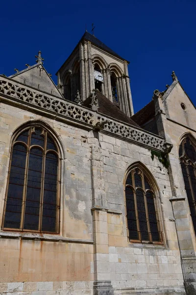 Vetheuil Francia Septiembre 2020 Iglesia Notre Dame Pintoresco Pueblo — Foto de Stock