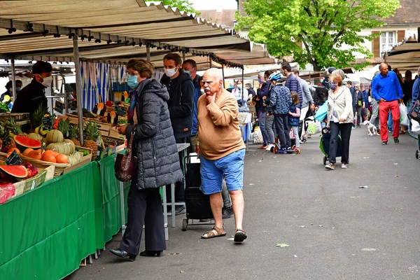 Verneuil Sur Seine França Junho 2020 Mercado — Fotografia de Stock