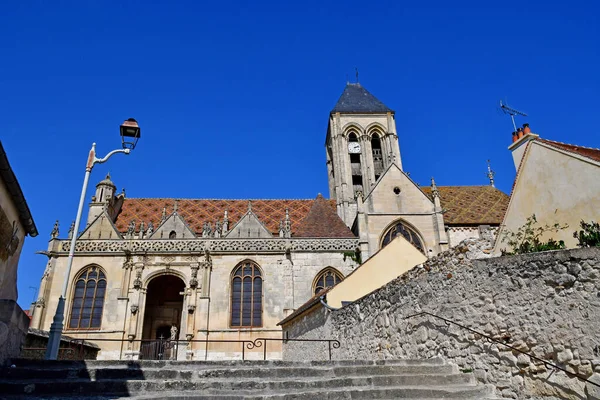 Vetheuil Frankrijk September 2020 Notre Dame Kerk Het Pittoreske Dorpje — Stockfoto