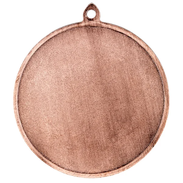 Blank Bronze Medal Isolated White Background — Stock Photo, Image