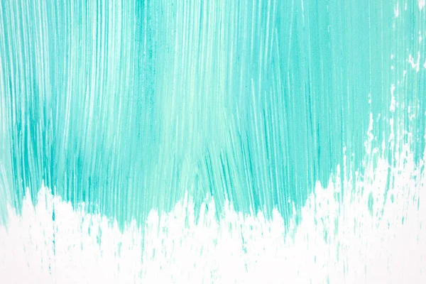 Abstrakt Gebürsteter Cyan Handbemalter Acrylhintergrund Kreativer Abstrakter Handbemalter Hintergrund Nahaufnahme — Stockfoto