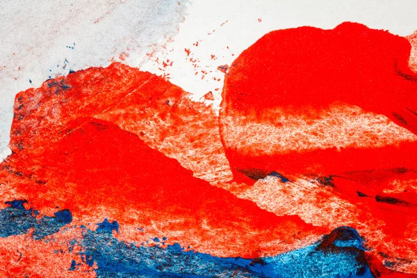 Abstrato Vermelho Azul Pintado Mão Fundo Acrílico Criativo Abstrato Pintado — Fotografia de Stock