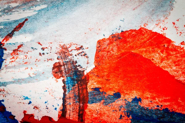 Abstract Red Blue Hand Painted Acrylic Background Creative Abstract Hand — Stock Photo, Image