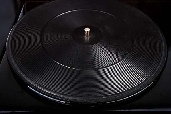 Close Shot Old Turntable Rubber Platter Spindle — Stock Photo, Image