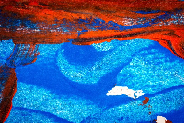 Soyut Kırmızı Mavi Akrilik Arka Plan Yaratıcı Soyut Boyalı Boyalı — Stok fotoğraf