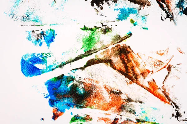 Abstrakte Bunte Handbemalte Acrylhintergrund Kreative Abstrakte Handbemalte Hintergrund Nahaufnahme Fragment — Stockfoto