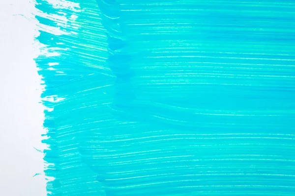 Abstract Brushed Cyan Hand Painted Acrylic Background Creative Abstract Hand — Stock Photo, Image