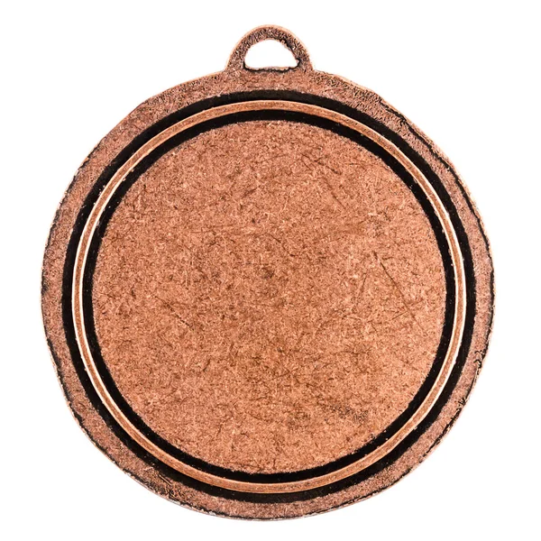 Medalha Bronze Branco Isolada Sobre Fundo Branco Modelo Medalha Bronze — Fotografia de Stock