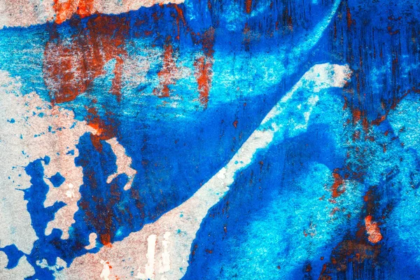 Abstracte Rode Blauwe Handgeschilderde Acryl Achtergrond Creatieve Abstract Hand Geschilderde — Stockfoto