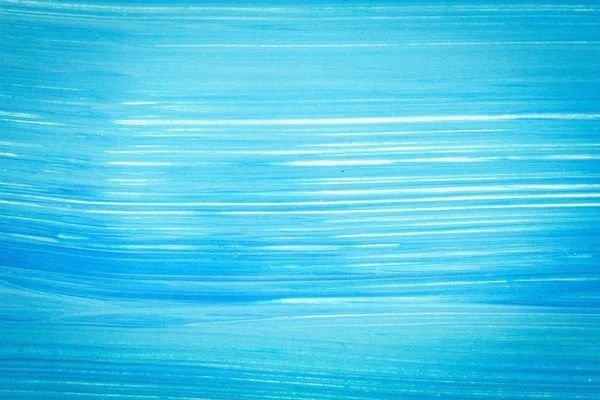 抽象的なブラシ シアン手アクリル背景を塗り 創造的な抽象的な手描きの背景 ブラシ ストロークで紙の上にアクリル画のクローズ アップのフラグメント — ストック写真