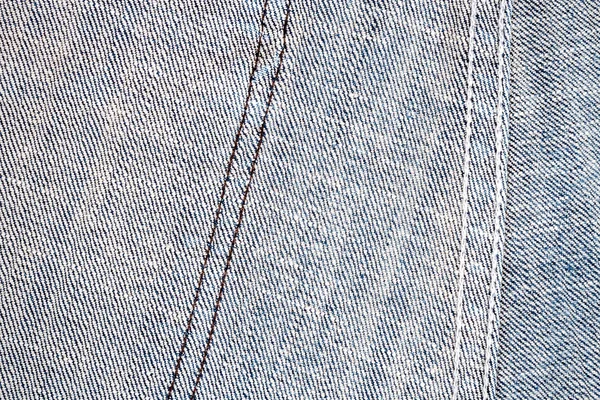 Lato Sbagliato Del Tessuto Jeans Con Cucitura Posteriore — Foto Stock
