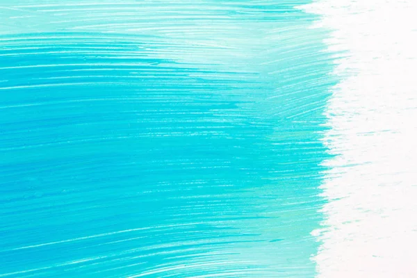 Abstract Brushed Cyan Hand Painted Acrylic Background Creative Abstract Hand — Stock Photo, Image