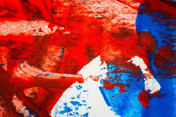 Soyut Kırmızı Mavi Akrilik Arka Plan Yaratıcı Soyut Boyalı Boyalı — Stok fotoğraf